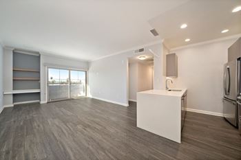 Built-in desk nook with overhead shelving*